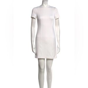 Theory White Short Sleeve Mini Shift Dress